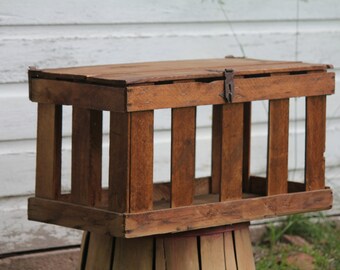 Antique Chicken Coop Wood Crate Brooder