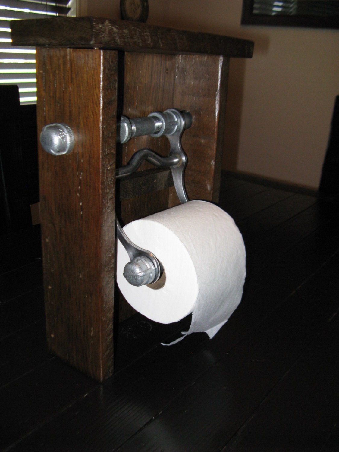 Rustic Toilet Paper Holder with Horse Bit Pipe by SAWTOOTHcreek