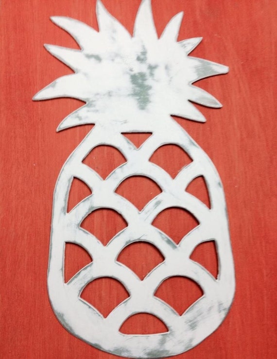 Items similar to Steel, pineapple, wall art, sculpture, beach house