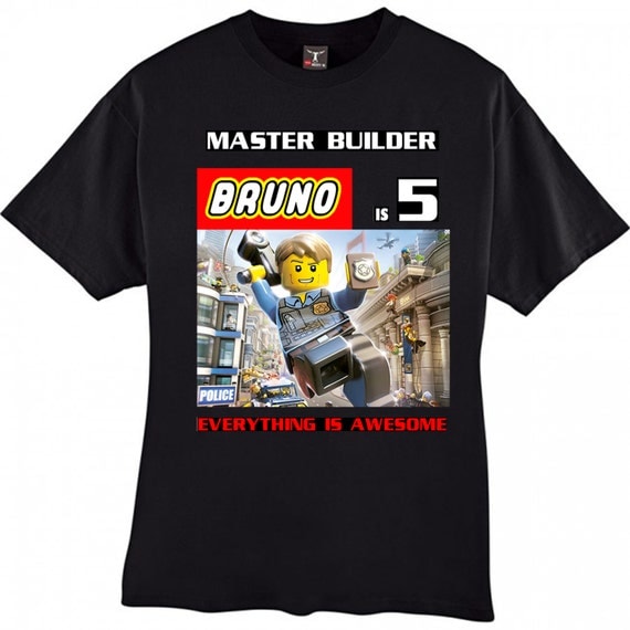 LEGO Movie Birthday TSHIRT Everything is awesome by customedesign