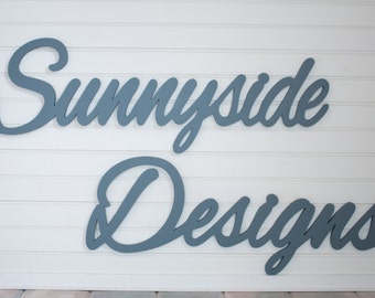 Business name sign 11 - 12 " letters etsy shop banner PAINTED craft fair trade show sign wooden wall art shop name sign