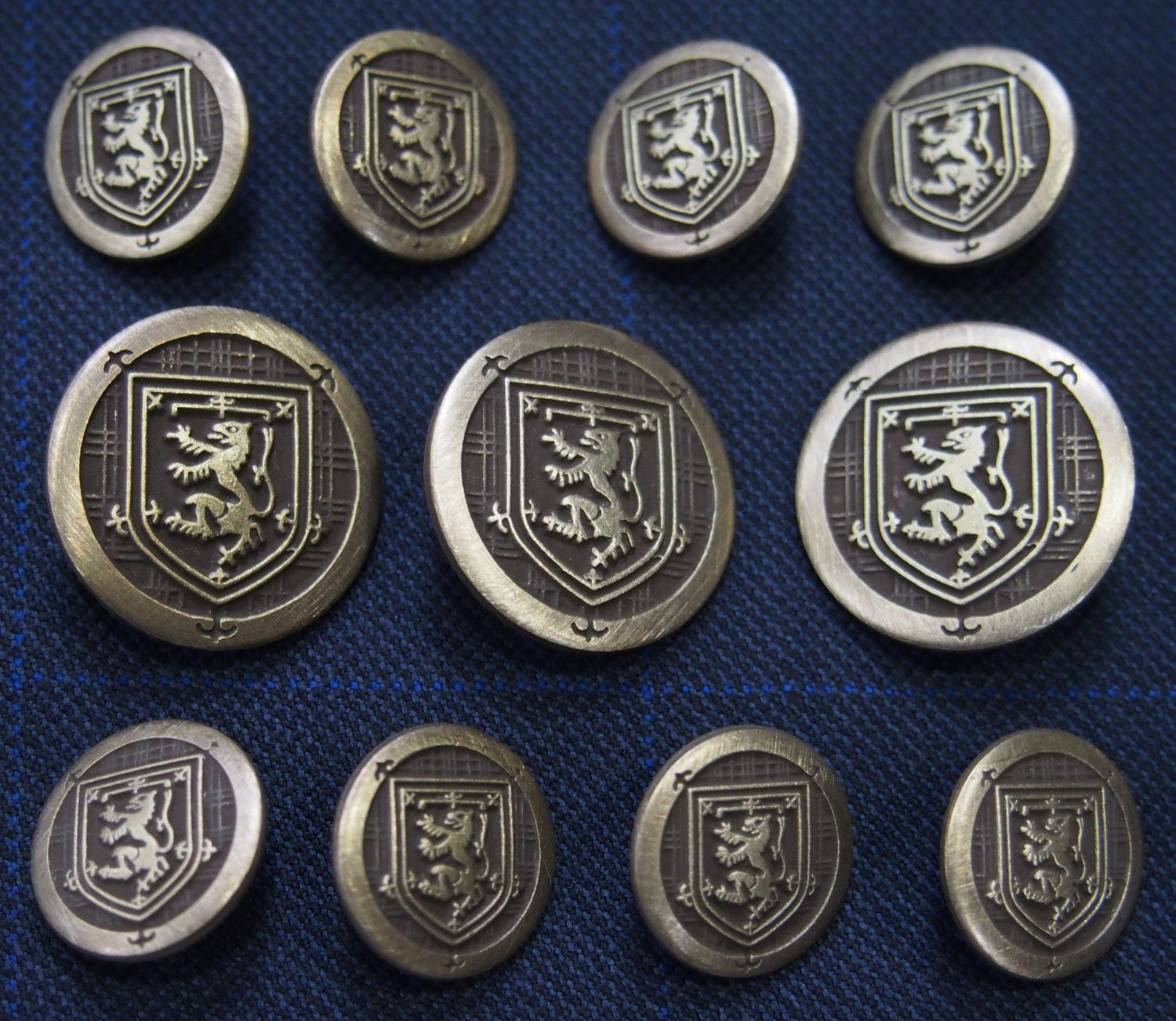 Antique Brass Blazer Buttons Set for suit jacket blazer or