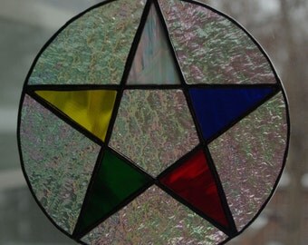 Pentacle, Suncatcher with Five Elements