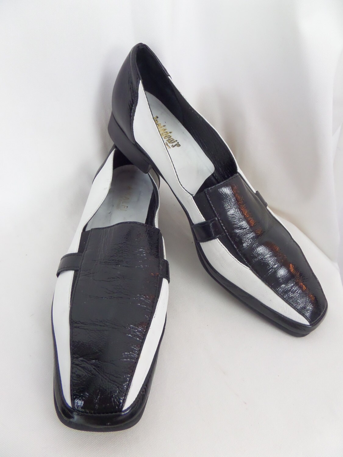 black and white spats shoes