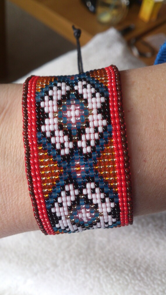 Items similar to Handwoven beaded bracelet/Loom beaded bracelet on Etsy