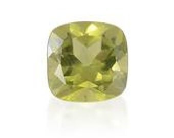 Hebei Peridot Loose Gemstone Cushion Cut 1A Quality 5mm TGW 0.45 cts.