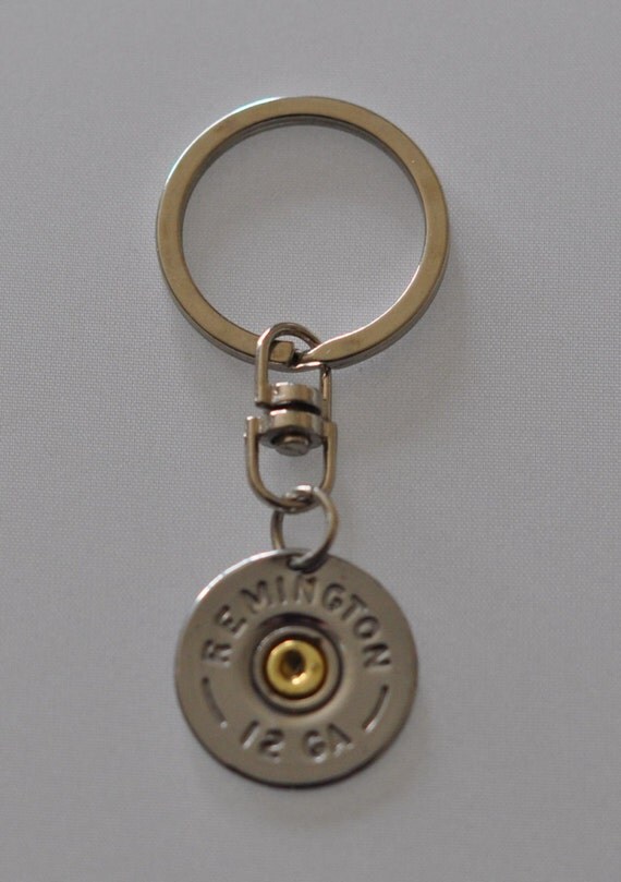 Remington 12 Gauge Nickel Finish Shotgun Shell Bullet Keychain