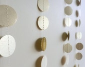 Shimmer Garland,Holiday Garland, Gold Garland, Mother of Pearl(Sedef) Paper