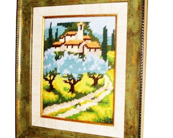 Tenture Murale Ivanovo - Panneau Décoratif Gobelin - Scène Fleurie - 37 X 27 Pouces