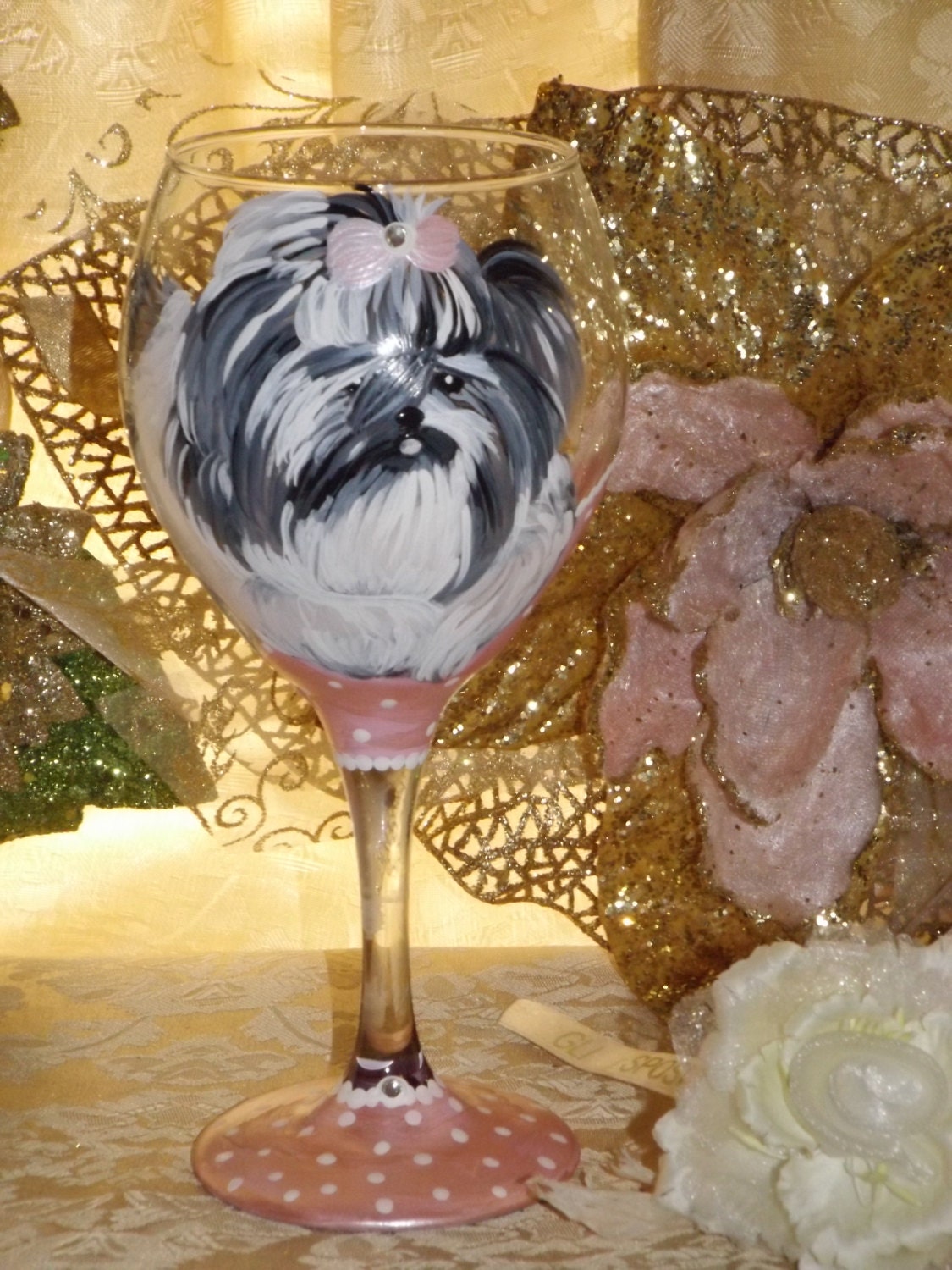 hand painted PET portrait 20oz Wine glasses unique creations