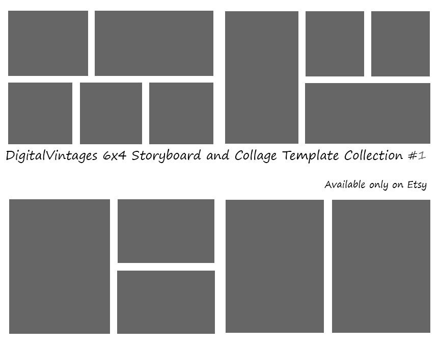 template photoshop layout photo collage 6x4  Download Photographers 4 Storyboard Instant Template