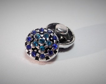 Blue Chintz MINI Snap Fits only glammy mini snap jewelry snap size 12mm