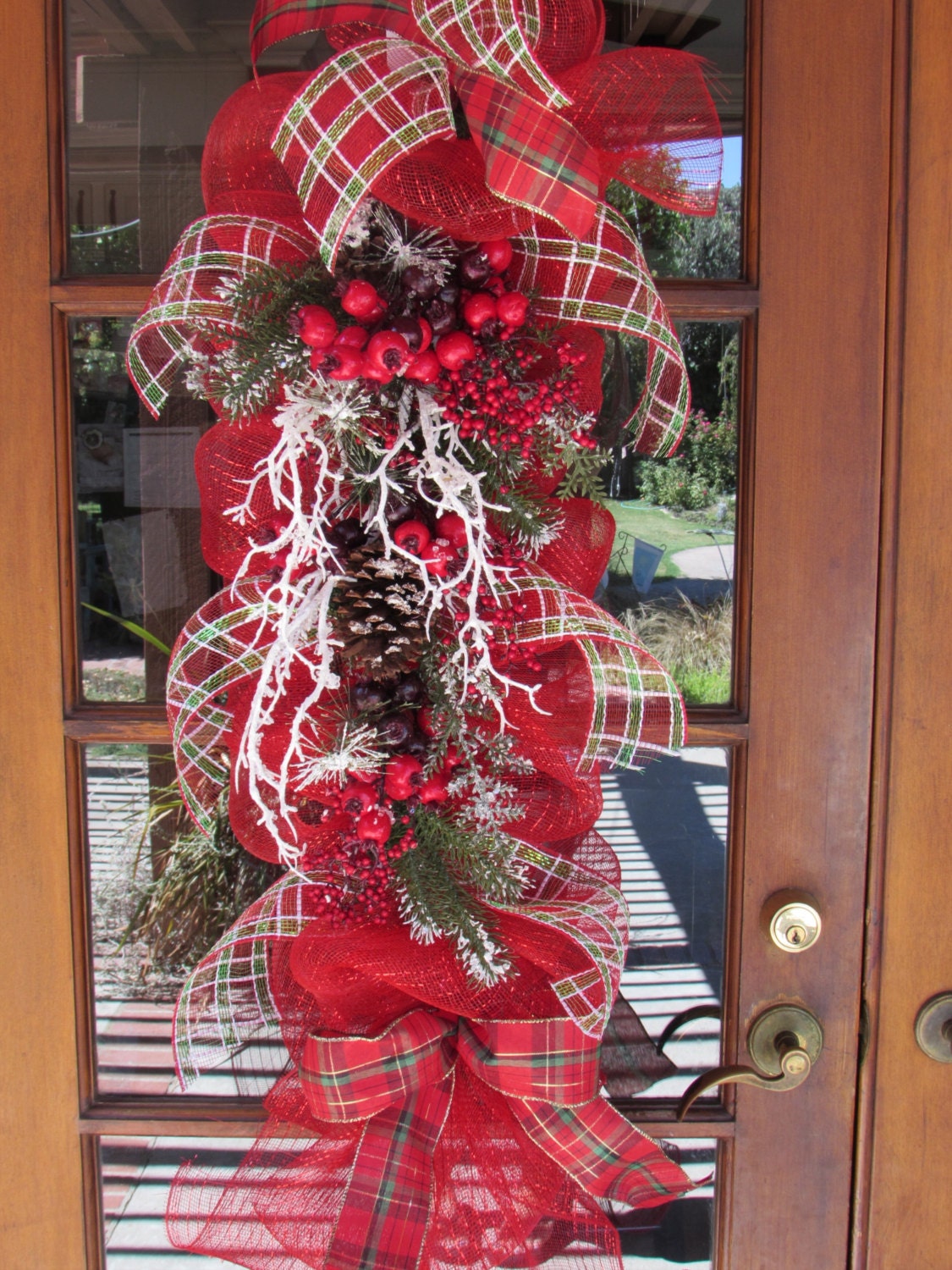 3' Christmas Door Swag Christmas Teardrop Winter Door