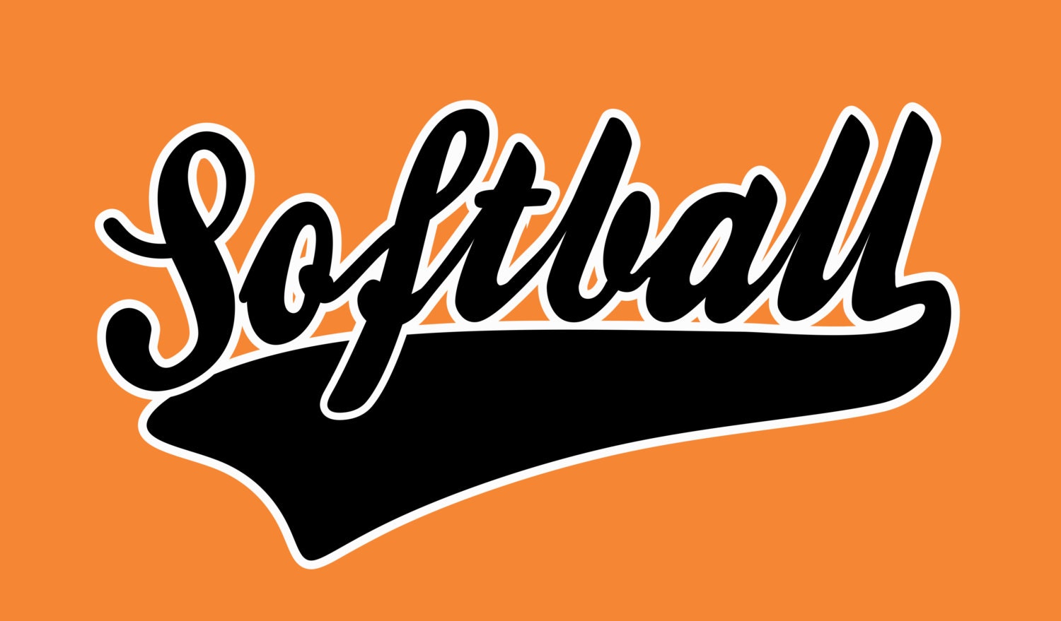 Custom Two Color Softball Car Decal by MyCreativeOutletTime