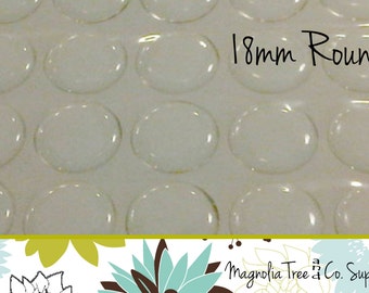 18mm Round Epoxy Stickers, Epoxy Domes, Adhesive Seals, Clear Resin, Cabochon Sticker, Qty 10, 20 or 60 (ED18-048)
