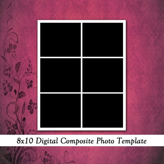 Items Similar To 8x10 Digital Photo Template Photo Collage Photography Template Wedding Album Free Photoshop Composite Templates