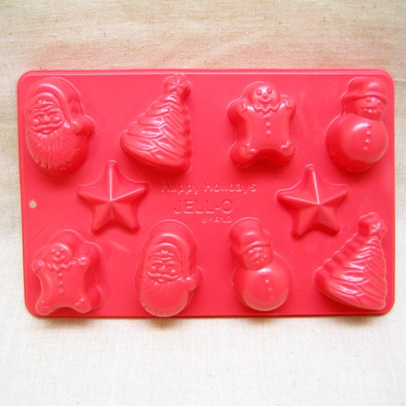 Vintage Jello Jiggler Christmas Themed by TommysKitchenstuff