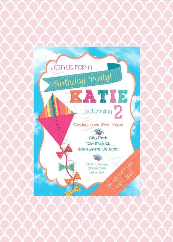 Kite Birthday Party Invitations 10