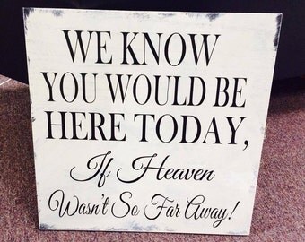 Items similar to We know you would be here today if heaven wasn't so ...