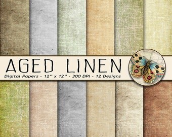 Linen Digital Paper, Shabby Chic Paper, Grunge Linen Paper, Digital Fabric Paper, Linen background, Digital Linen a Texture