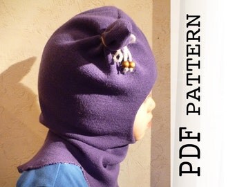 Balaclava Hat Pattern,Ski Hat Pattern,Helmet Pattern, Balaclava PDF Sewing Pattern,Scarf Hat,Warm winter hat Pattern