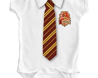 HARRY POTTER TIE - Baby Romper / Creeper / Bodysuit / Vest / One piece / Hogwarts / Costume