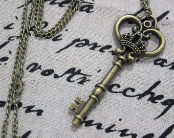 Popular items for long key necklace on Etsy