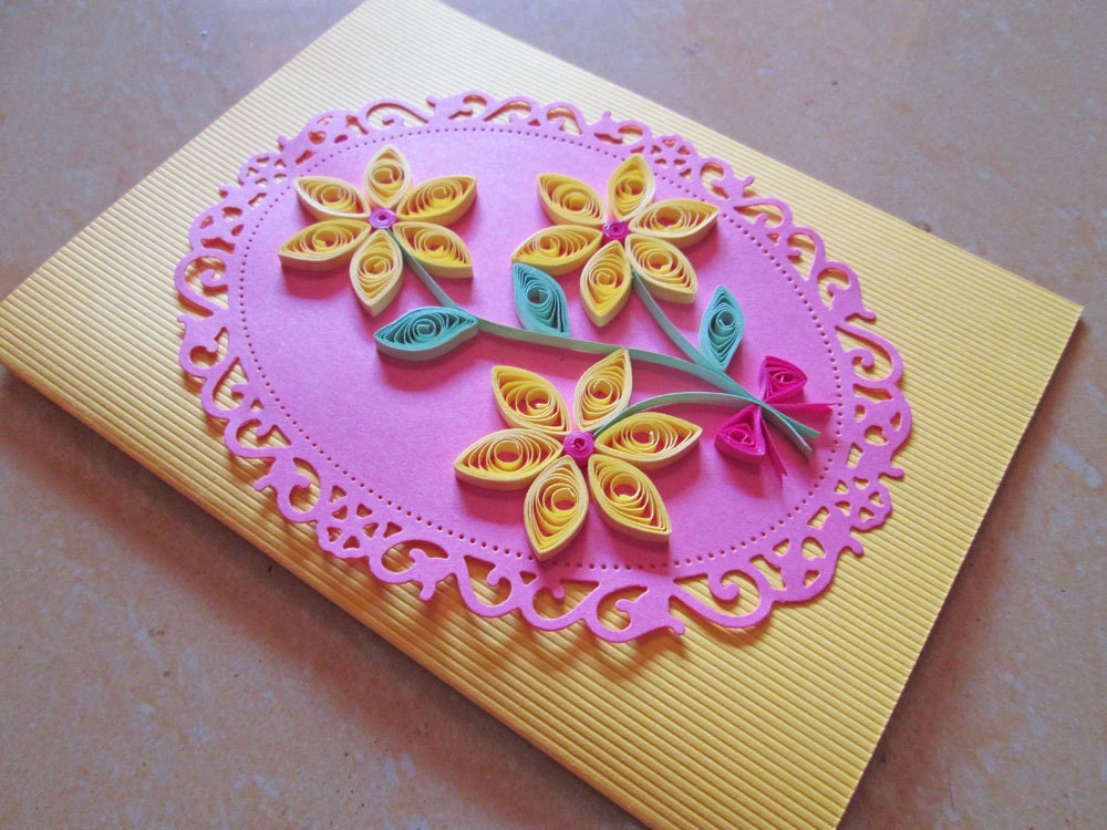 Mother's Day Card/ Quilling/ Mothers Day Card/ Paper