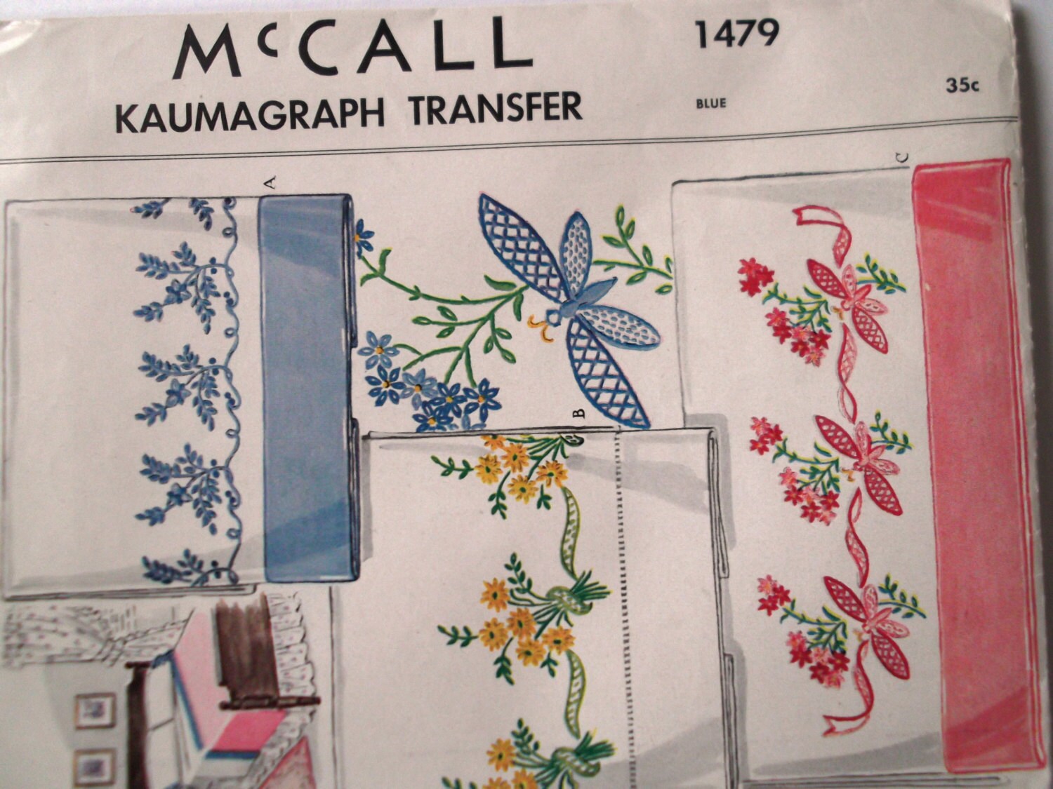 Vintage Iron on embroidery transfers for 6 x by MusesVintage