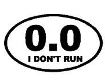 run running jogging jog jogger sticker 13.1 26.2 car