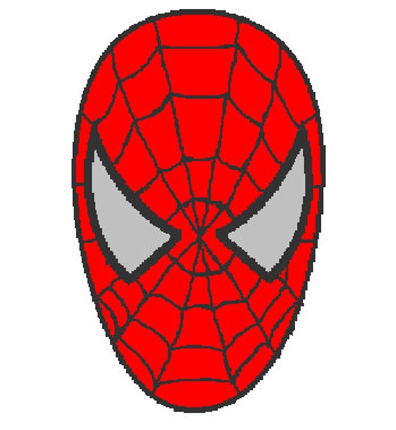 Spiderman Face Embroidery Design Pattern *Instant Download*