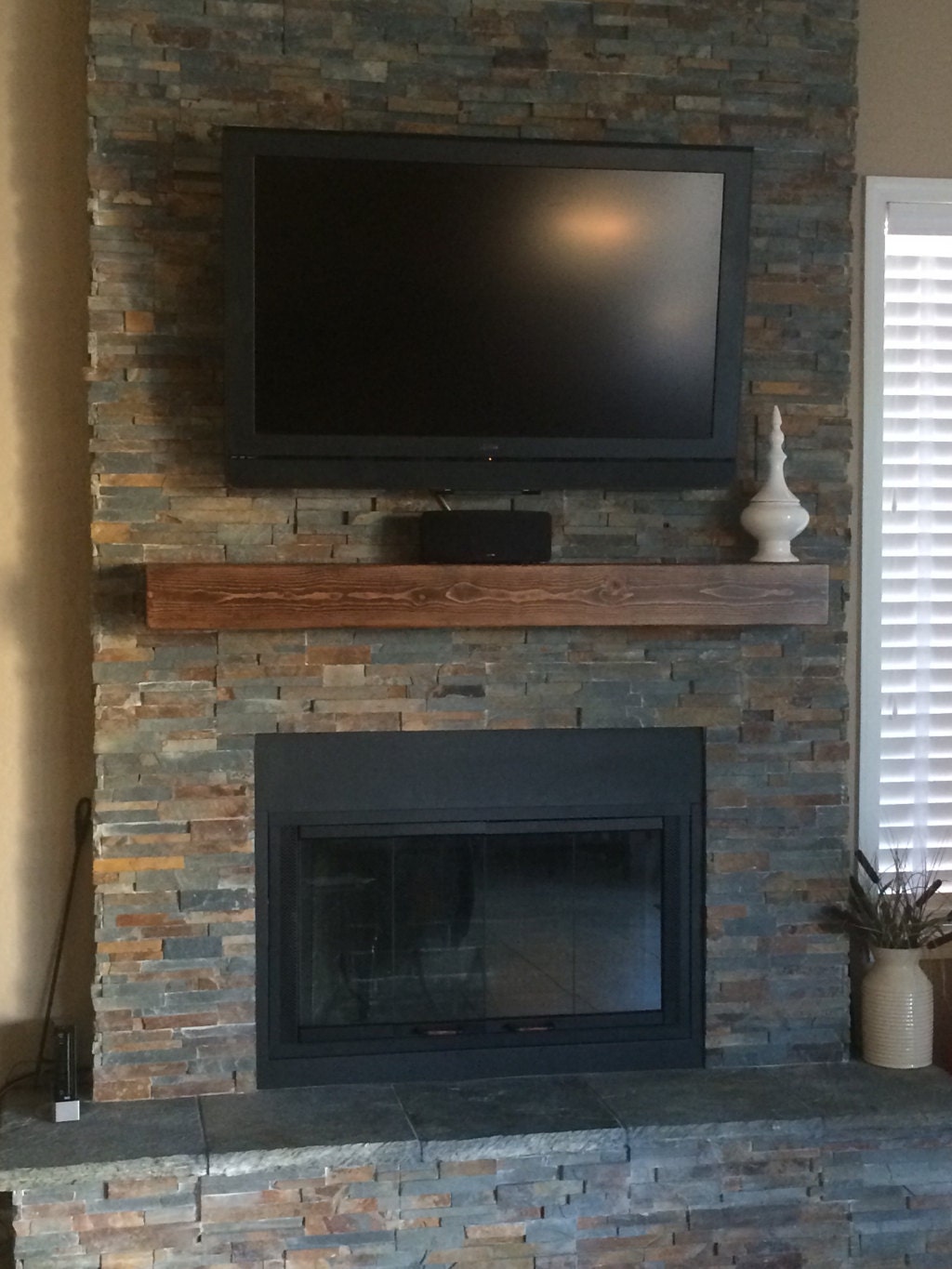 Fireplace mantel. 48 Long x 5.5 Tall x 5.5