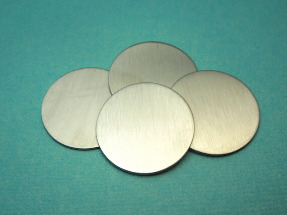 7 8 Stainless Steel Stamping Blanks Round 22 Ga Brushed