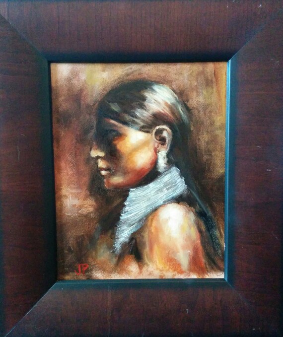 Native American Osage Woman Oil Painting By Swmoart On Etsy