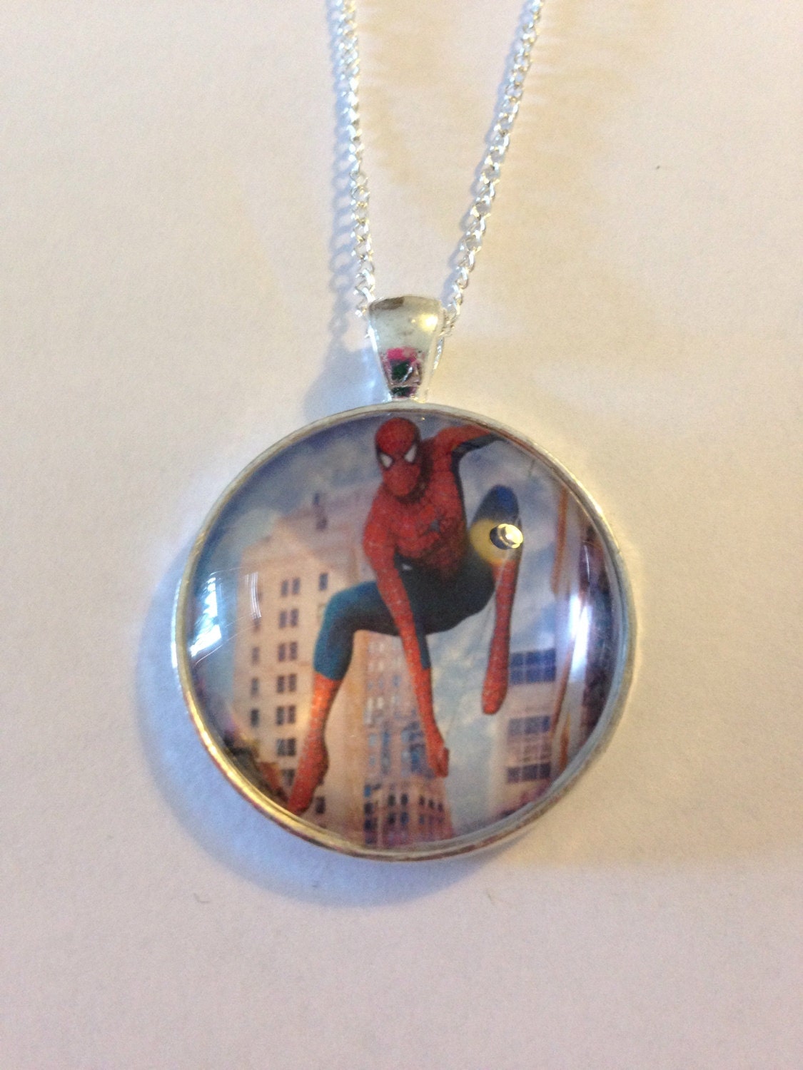 Spiderman Necklace by BlueBoxBeauties on Etsy