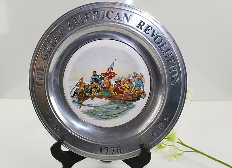 Commemorative Pewter Plate Great American Revolution