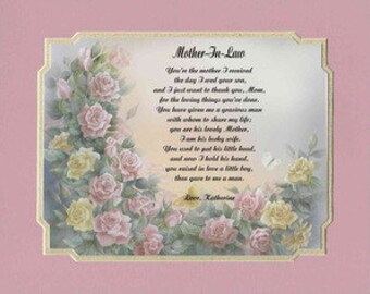 Popular Items For Mother In Law Poem On Etsy