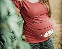 peekaboo maternity shirt