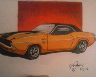 dodge challenger 1970 drawing