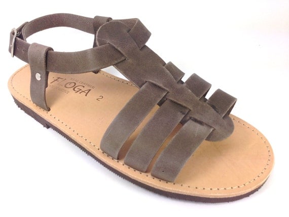 mens greek leather sandals
