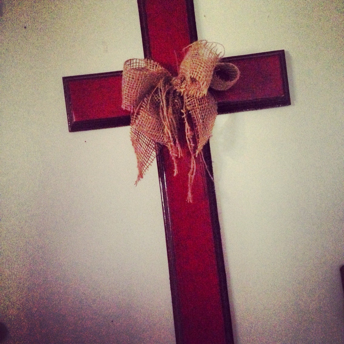 Handmade Wooden Hanging Cross by RusticRhinestones on Etsy