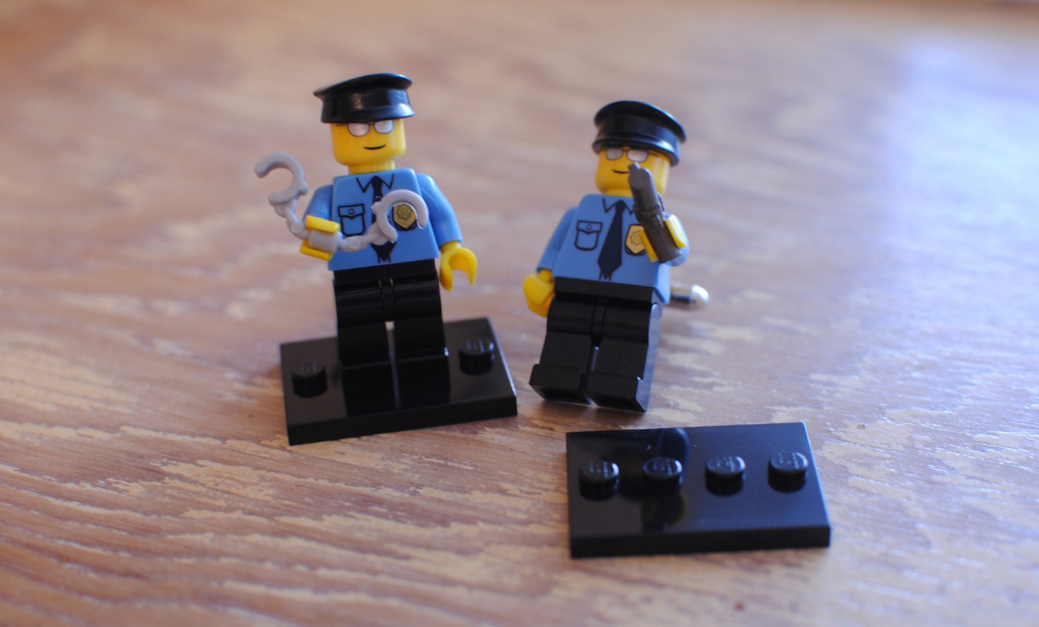 Lego Figurine Cufflinks Police Minifigure with handcuffs and