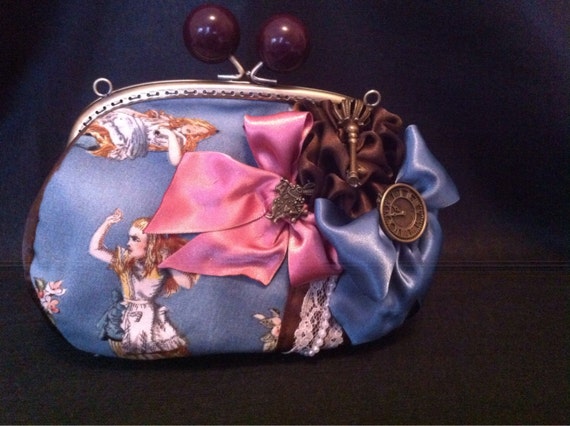 Vintage rare Alice in wonderland pouch bag