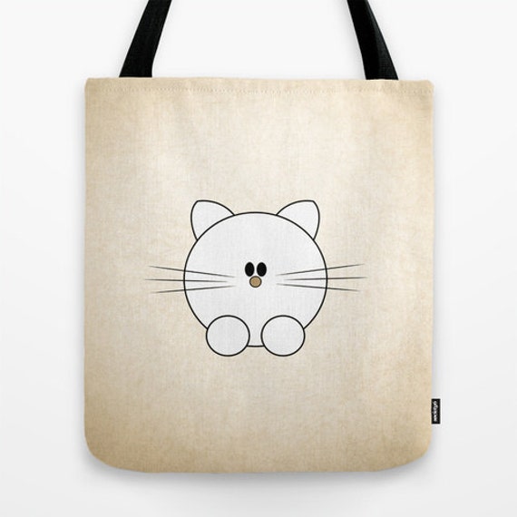 Cat Tote Bag, Cat, cute animal bag, gift for kids, Cute Cat, Kids Bag ...