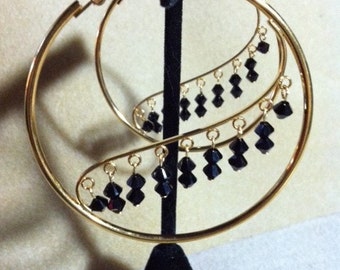 Swarovski Crystal Hoop Earrings