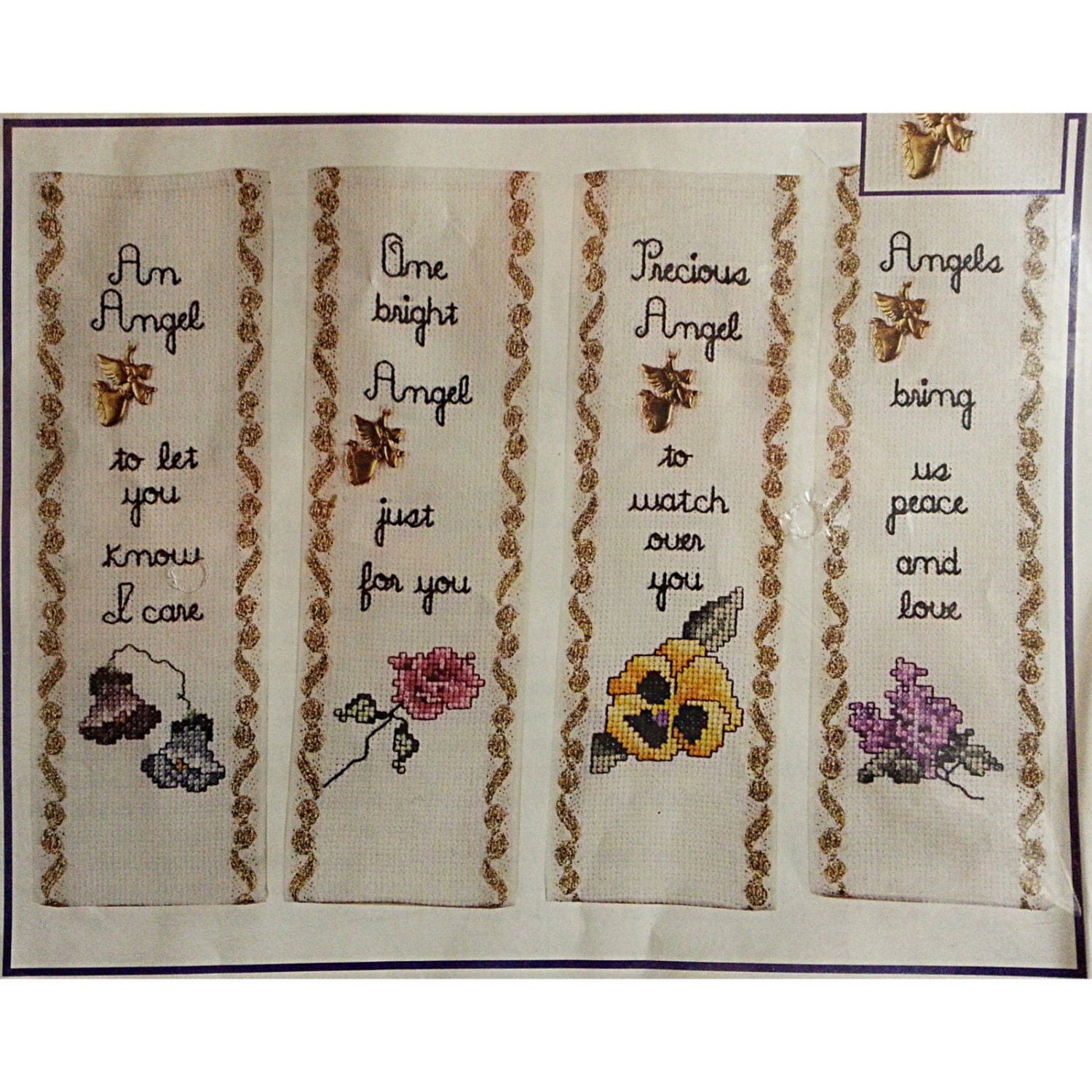 Angel Bookmarks Counted Cross Stitch Kit Peace & by RomeoetJuliet