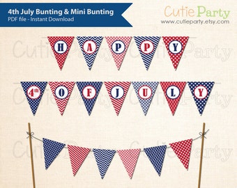 Mini cake bunting | Etsy