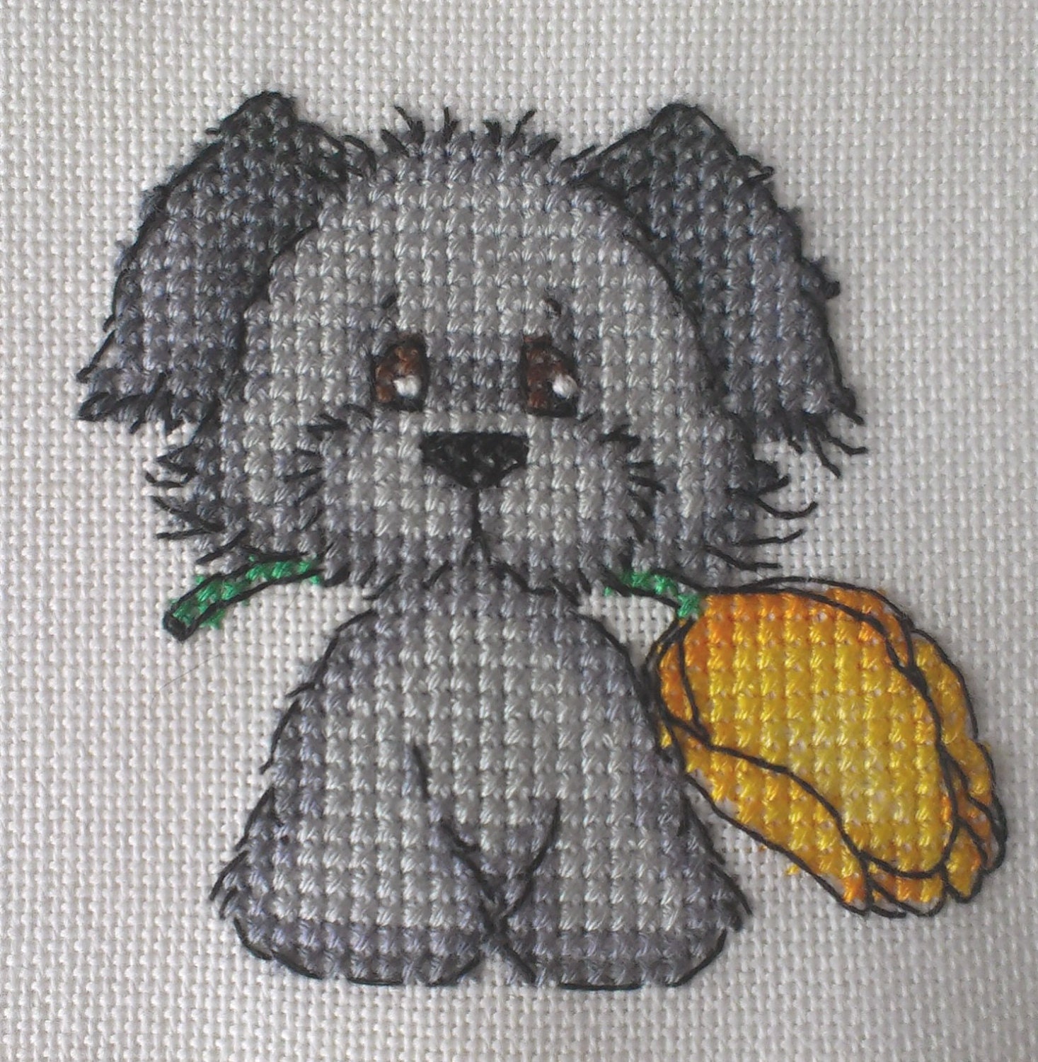 Cross Stitch Pattern PDF dog puppy Jessie's Tulip DD0103