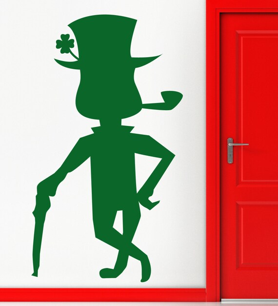 Items similar to Wall Stickers Vinyl Decal Ireland Leprechaun Irish