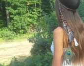 Feather Headband, Boho headband, Bohemian headband, Native American, braided headband, hairband, Pocahontas headband, hippie headband